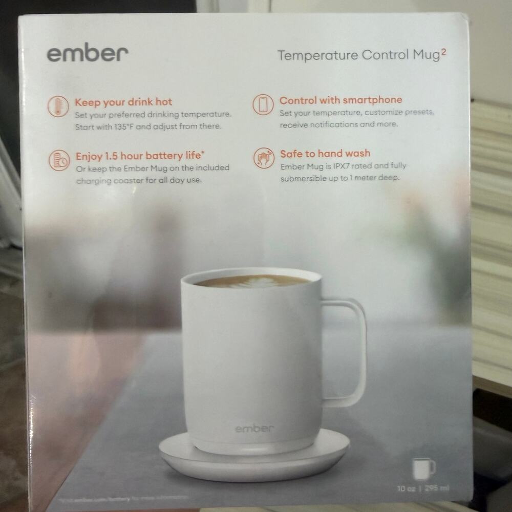 Ember Temperature Control Ceramic Smart Mug 10 Oz White (CM17) - New Sealed - Picture 3 of 4